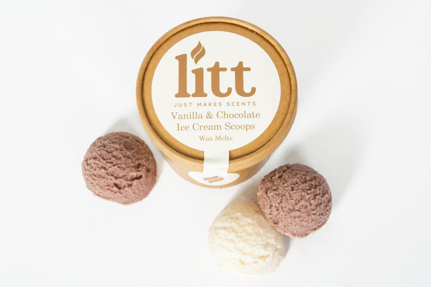 Chocolate & Vanilla Ice Cream Scoops