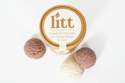 Chocolate & Vanilla Ice Cream Scoops